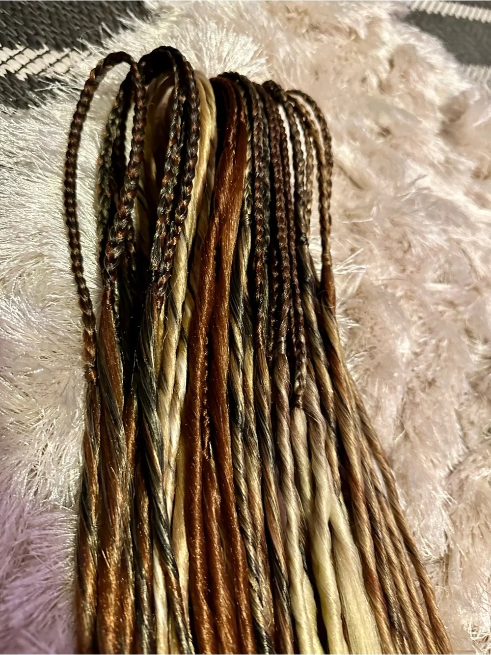 Blonde to Dark Brown Ombre Braided Extensions